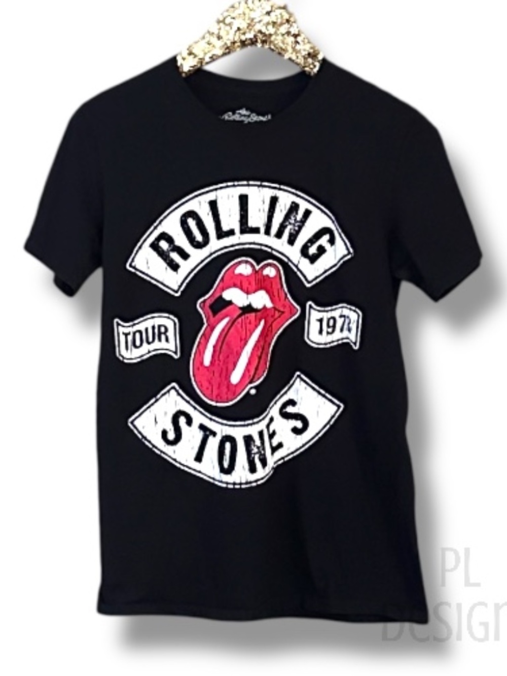 Rolling Stones Tour 1978 Concert T-shirt Black Medium Cities on Back